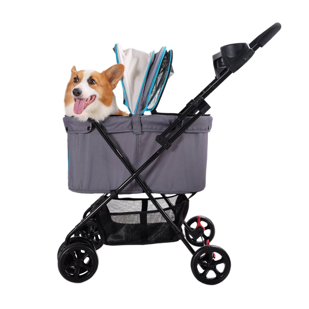 Ibiyaya Easy Strolling Pet Buggy - Simple Gray pet stroller Ibiyaya Grey