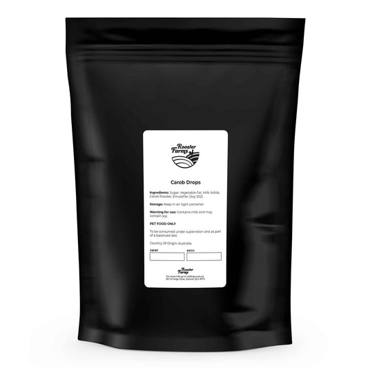 1Kg Dog Treat Carob Drops - Australian Puppy Button Melts Dog treats Rooster Farms 400GR Carob