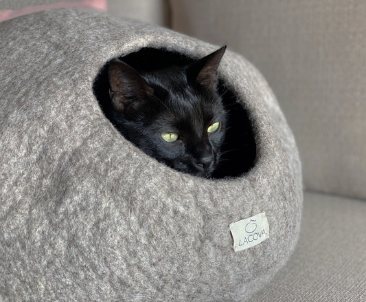Lacova Cat Cave Neutral Tones - Limited Edition eco friendly pet bed Michum