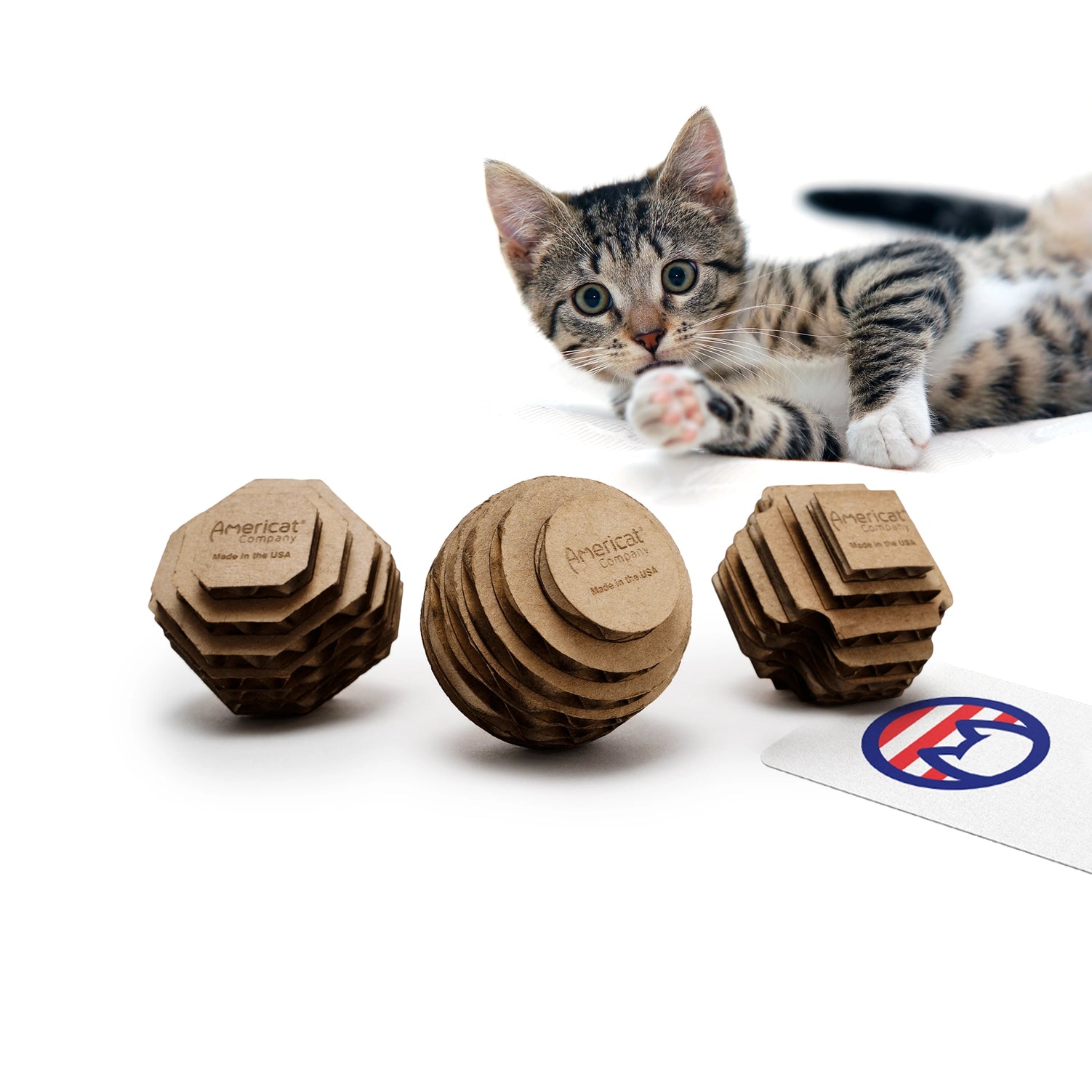 Cat Toy Balls - Made in USA, Eco-Friendly ecofriendly Cat Toy Americat