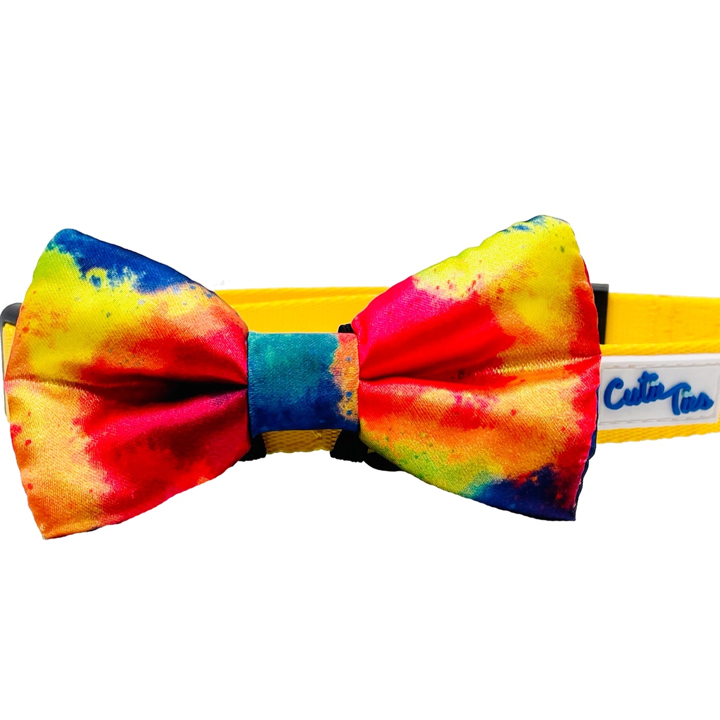 Fish Bone Red Dog Bow Tie Dog Apparel bow tie cuter Ties Rainbow