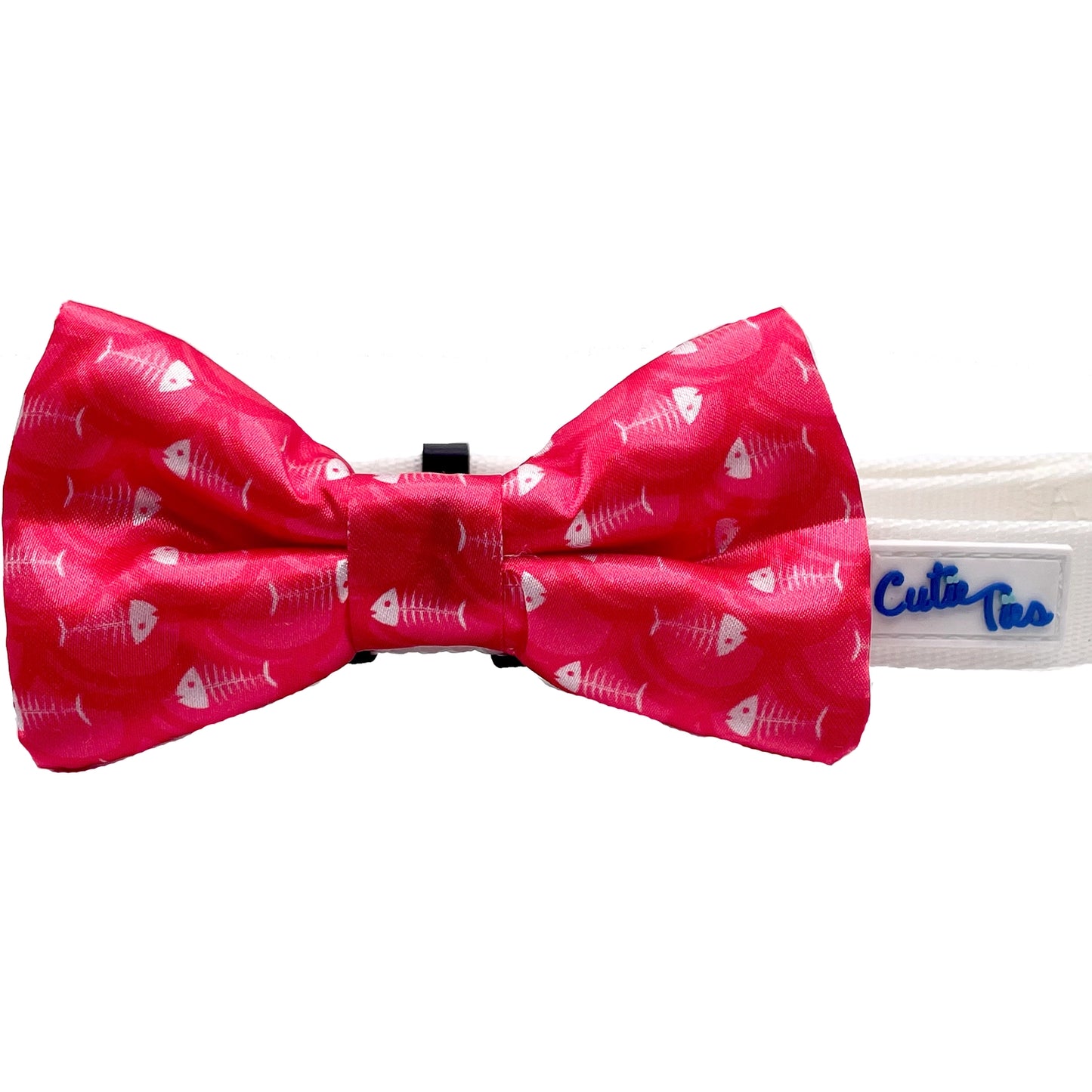 Fish Bone Red Dog Bow Tie Dog Apparel bow tie cuter Ties Red Fish Bone