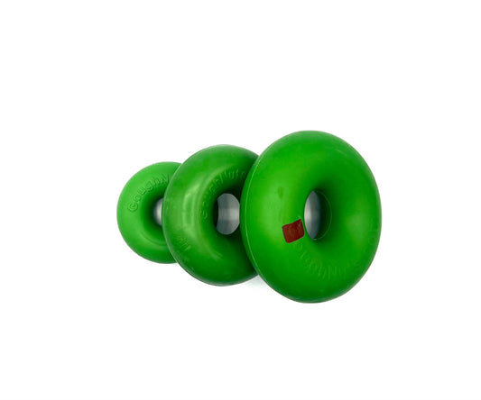 Dog Ring Toys for Aggressive chewers Green Ring tough dog toys Goughnuts Inc.