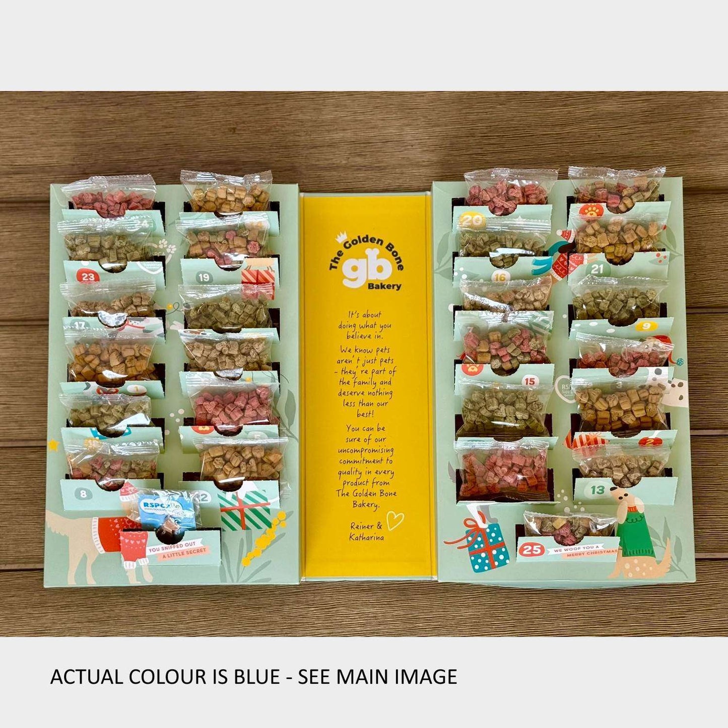 Golden Bone Bakery Christmas Advent Calendar with Dog Treats & Surprises - Large
