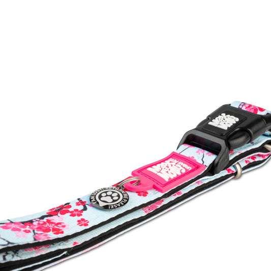 max and Molly smart Id Collar Cherry Bloom Dog Collar Max and Molly