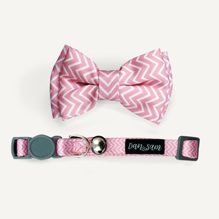 Dan & Sam – Cat Collar & Bowtie – Feeling Fancy cat collar & Bow Tie Dan & Sam Candy Floss