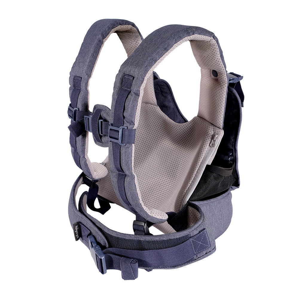 Ibiyaya Hug Pack Padded & Mesh Dog Sling Carrier - Denim Blue Pet Carrier ibiyaya