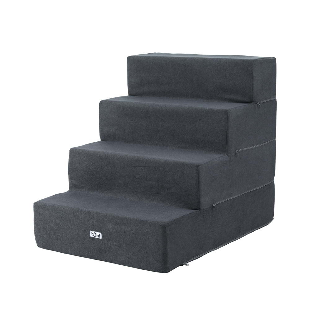 i.Pet Dog Ramp Foam Dog Cover Stairs Portable Cat Ladder For Sofa Bed 4 Steps Pet Care > Dog Supplies > Dog Steps & Ramps Woofy and Whiskers