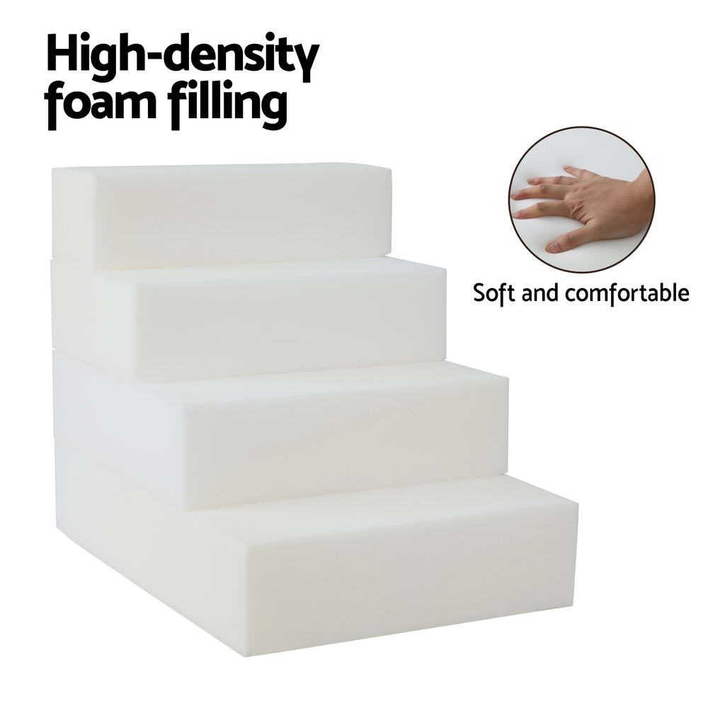 i.Pet Dog Ramp Foam Dog Cover Stairs Portable Cat Ladder For Sofa Bed 4 Steps Pet Care > Dog Supplies > Dog Steps & Ramps Woofy and Whiskers