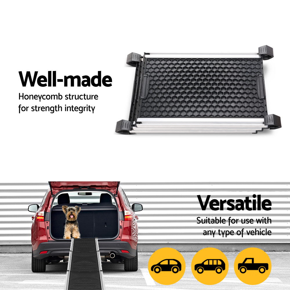 i.Pet Dog Ramp Pet Stairs Steps Car SUV Foldable Portable Ladder Adjustable Pet Care > Dog Supplies > Dog Steps & Ramps ipet