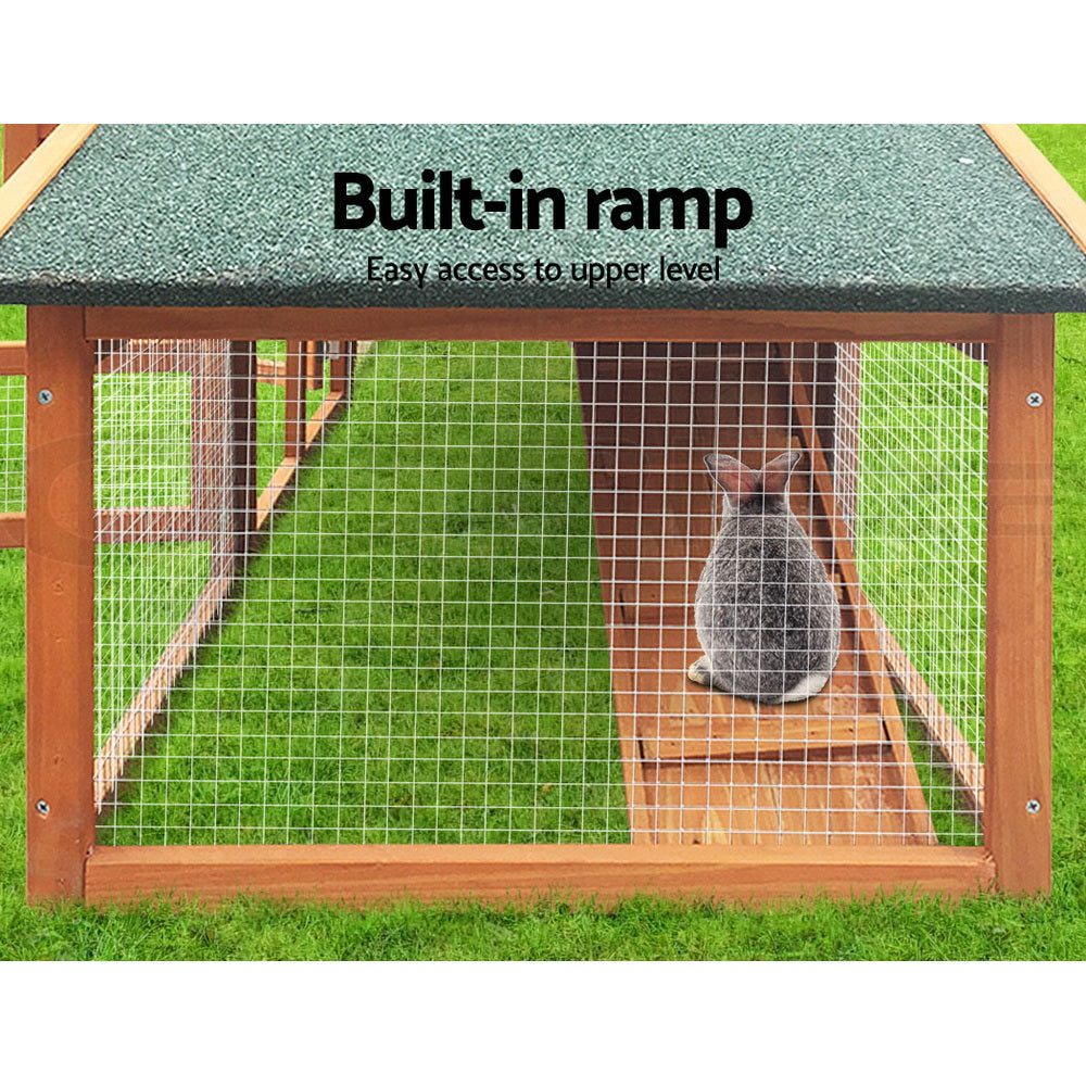 i.Pet Chicken Coop Rabbit Hutch 169cm x 52cm x 72cm Large House Outdoor Wooden Run Cage Pet Care > Coops & Hutches > Small Animal Habitats & Cages Woofy and Whiskers
