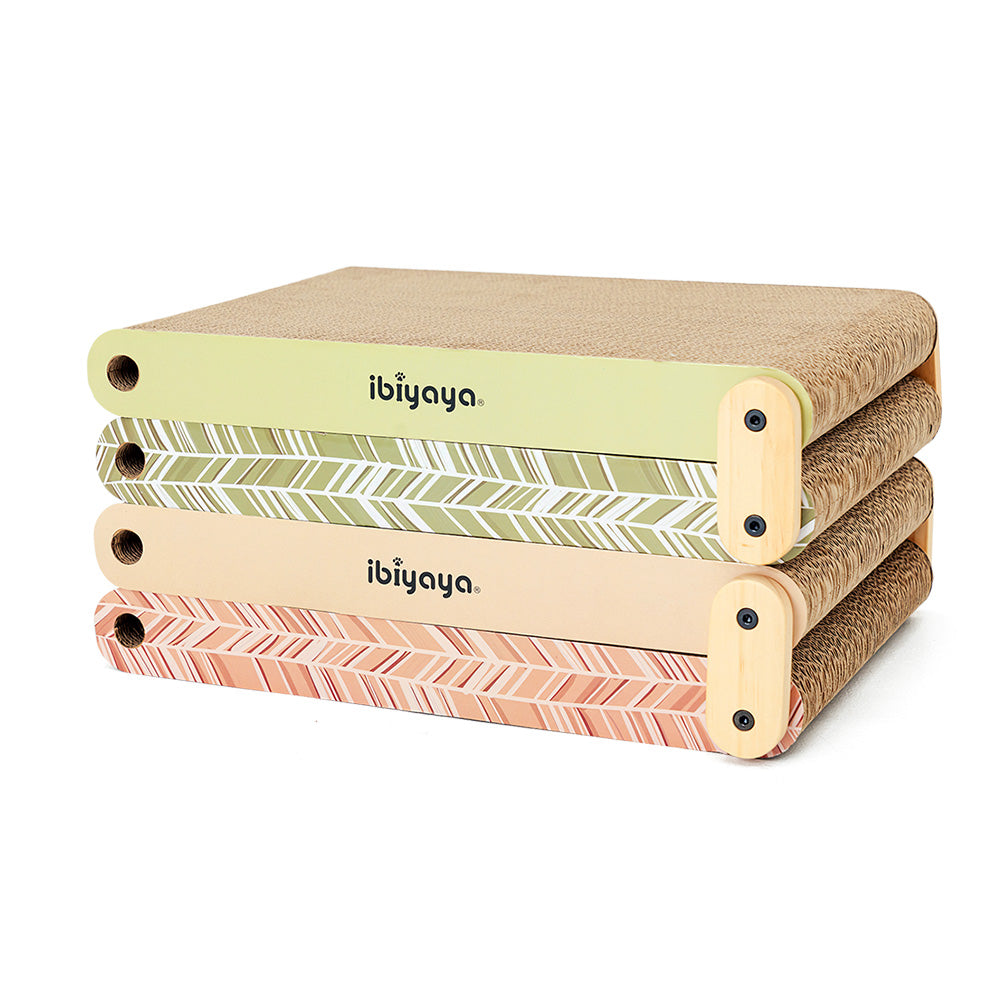 Ibiyaya Hideout Wooden Cat Scratching Post with Replaceable Cardboard Inserts Pet Care > Cat Supplies > Cat Scratching Posts Ibiyaya