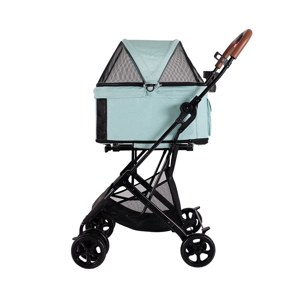 Ibiyaya Travois Tri-fold Pet Travel Stroller System - Spearmint pet stroller Ibiyaya
