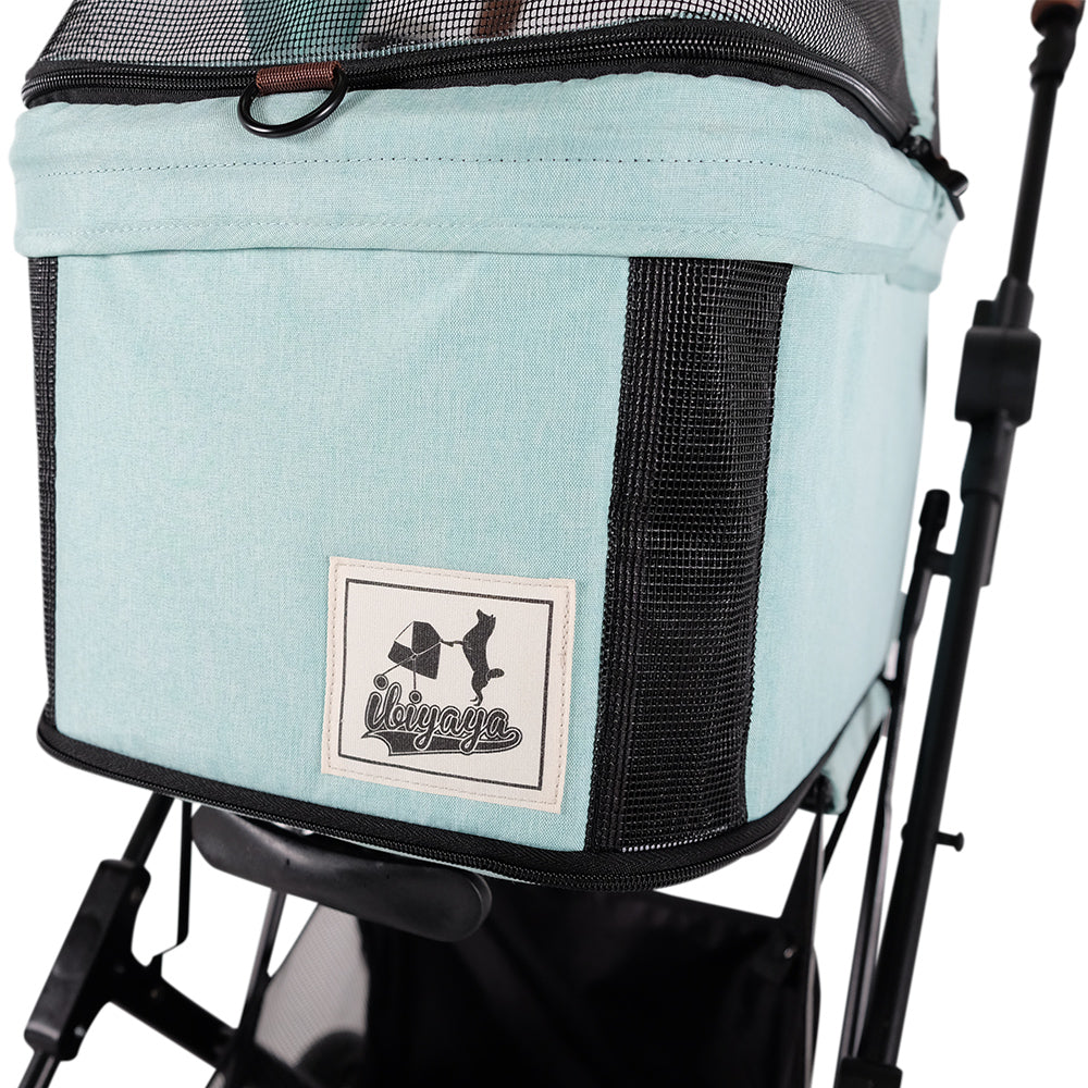 Ibiyaya Travois Tri-fold Pet Travel Stroller System - Spearmint pet stroller Ibiyaya