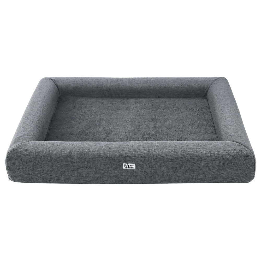 i.Pet Pet Bed Dog Cat Large Calming Soft Sofa Cushion Egg Crate Washable Grey Pet Care > Dog Supplies > Dog Beds Woofy and Whiskers