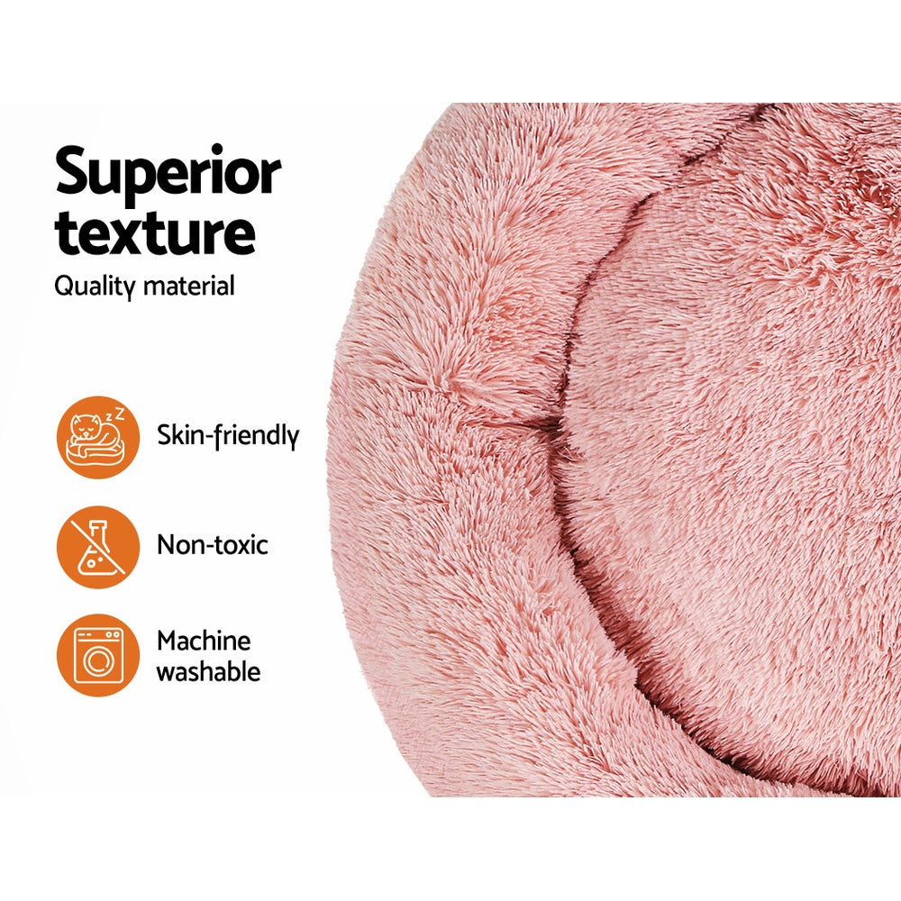 i.Pet Pet Bed Dog Cat 110cm Calming Extra Large Soft Plush Pink Pet Care > Dog Supplies > Dog Beds ipet