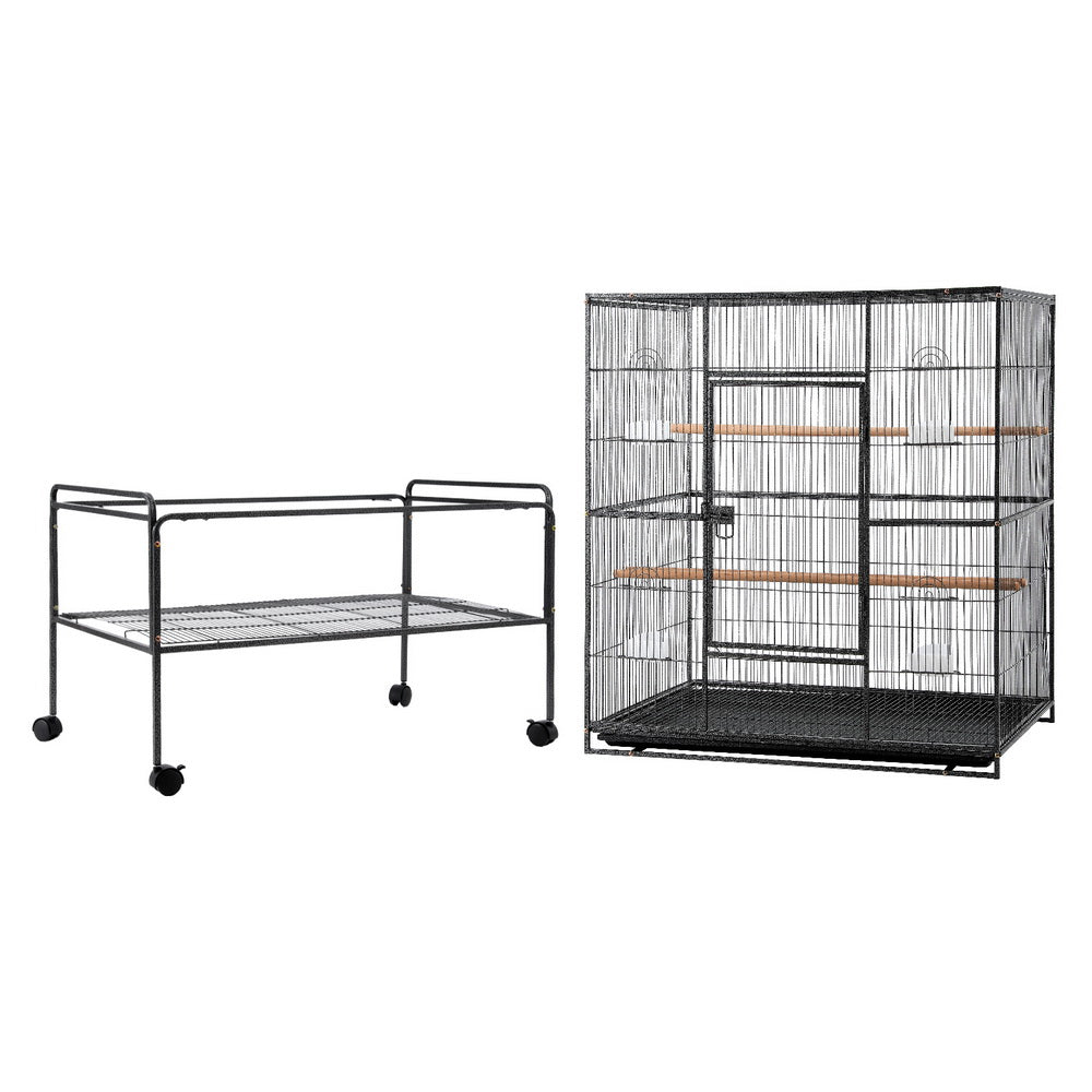 i.Pet Bird Cage Large Cages 160cm Parrot Aviary Stand-Alone Budgie Wheels Castor Pet Care > Bird > Bird Cages & Stands ipet