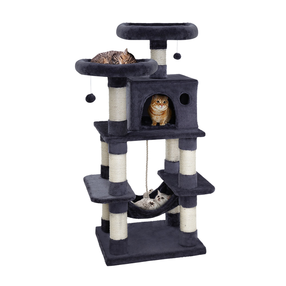 i.Pet Cat Tree 145cm Tower Scratching Post Scratcher Wood Condo House Large Bed Pet Care > Cat Supplies > Cat Scratching Posts Ipet