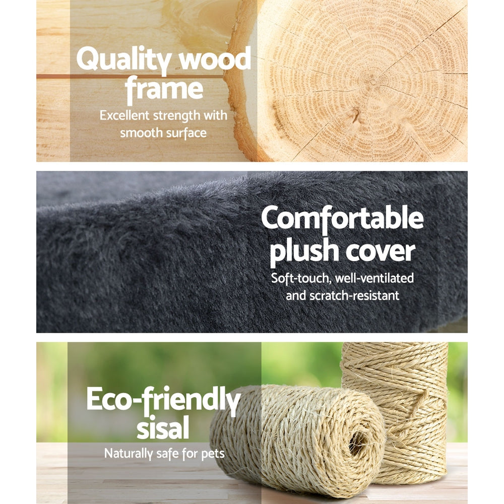 i.Pet Cat Tree 145cm Tower Scratching Post Scratcher Wood Condo House Large Bed Pet Care > Cat Supplies > Cat Scratching Posts Ipet