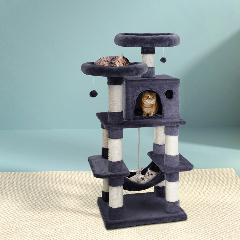 i.Pet Cat Tree 145cm Tower Scratching Post Scratcher Wood Condo House Large Bed Pet Care > Cat Supplies > Cat Scratching Posts Ipet