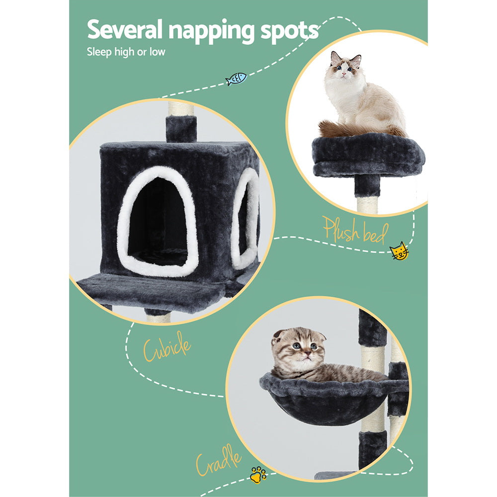 i.Pet Cat Tree 168cm Tower Scratching Post Scratcher Condo House Hanging Toy Bed Pet Care > Cat Supplies > Cat Scratching Posts ipet