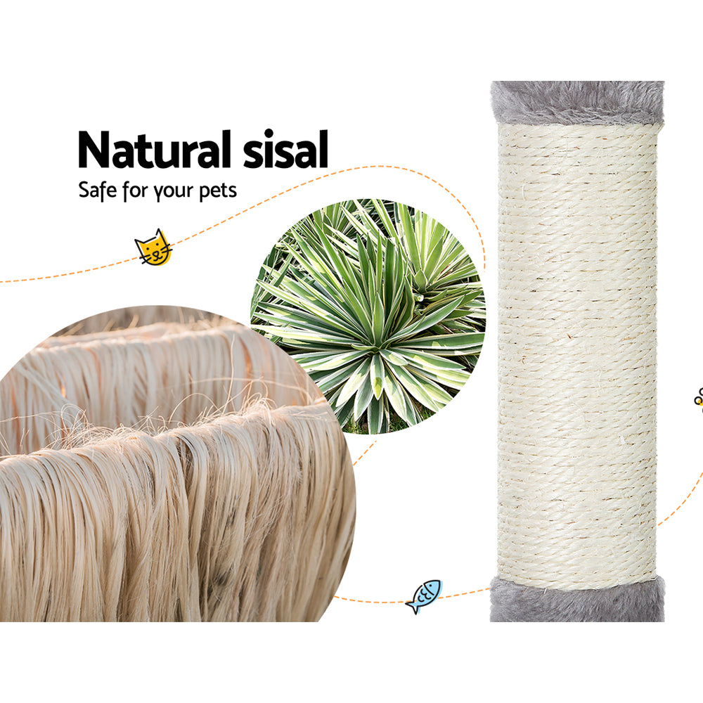 i.Pet Cat Tree 103cm Tower Scratching Post Scratcher Wood Condo House Trees Grey Pet Care > Cat Supplies > Cat Scratching Posts Ipet