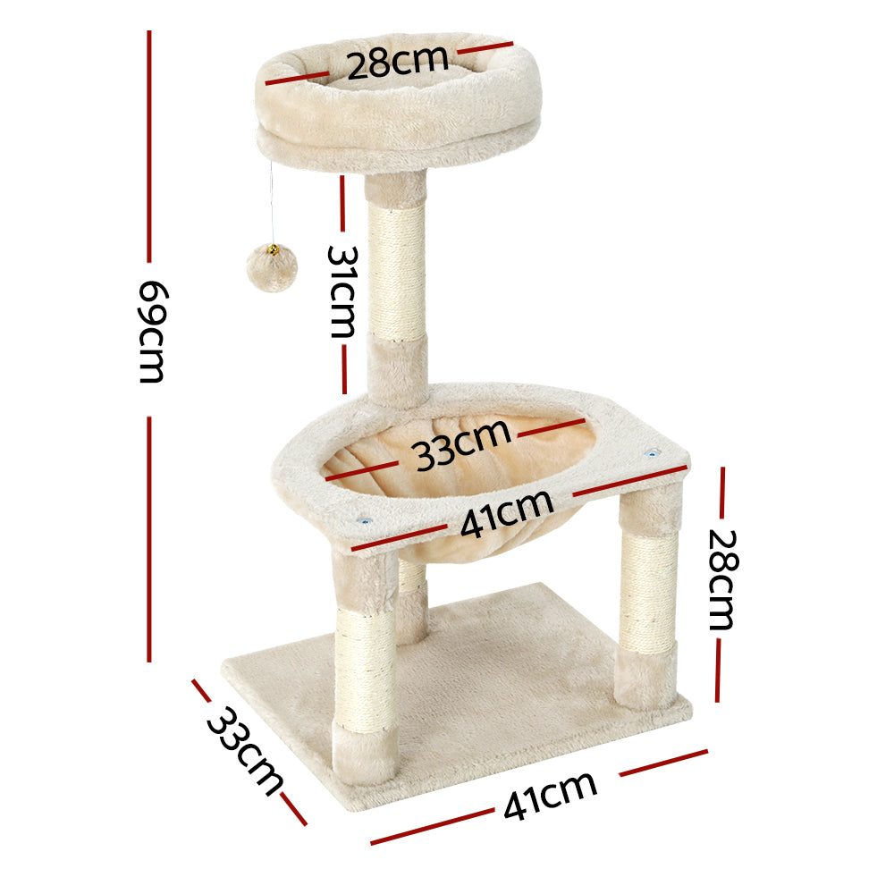 i.Pet Cat Tree 69cm Scratching Post Tower Scratcher Wood Condo Toys House Bed Pet Care > Cat Supplies > Cat Scratching Posts ipet