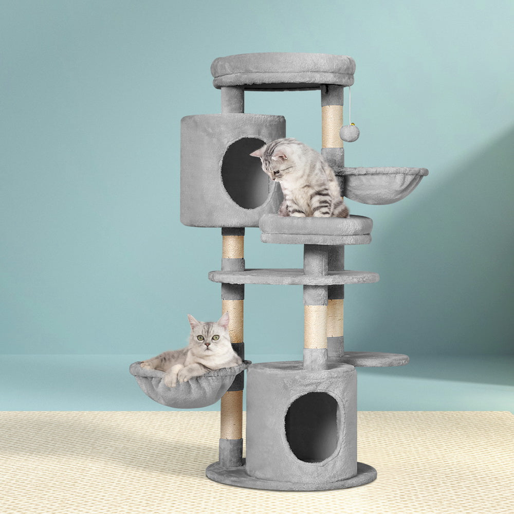 i.Pet Cat Tree 123cm Tower Scratching Post Scratcher Wood Condo House Bed Toys Pet Care > Cat Supplies > Cat Scratching Posts ipet