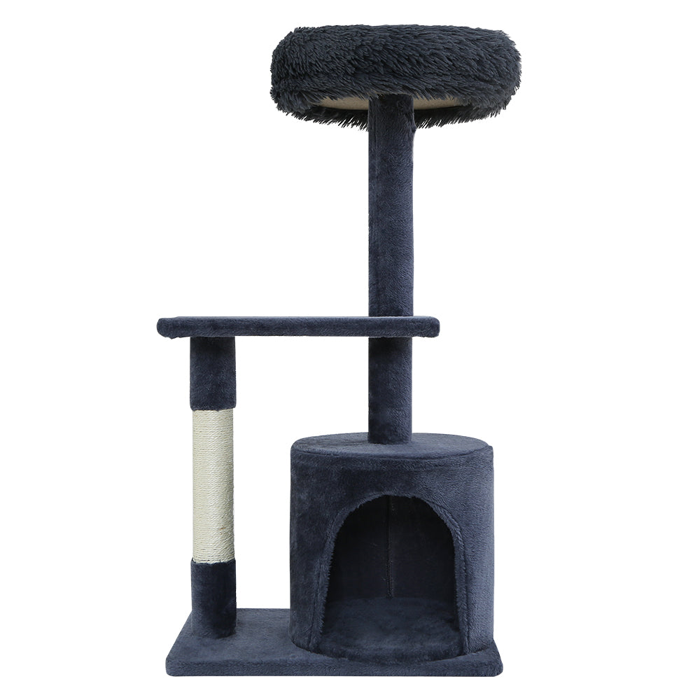 i.Pet Cat Tree 94cm Scratching Post Tower Scratcher Condo House Wood Trees Grey Pet Care > Cat Supplies > Cat Scratching Posts ipet