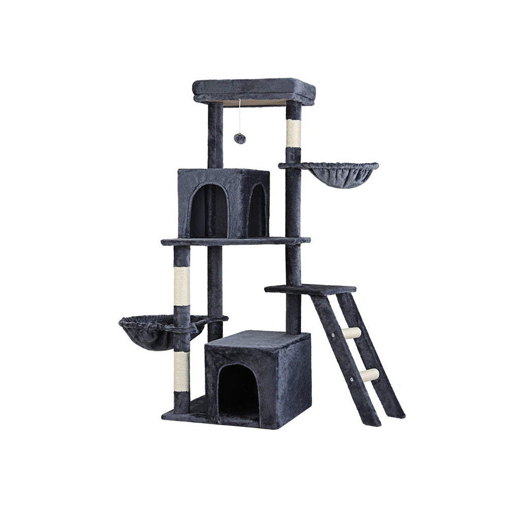 i.Pet Cat Tree Tower Scratching Post Scratcher 138cm Trees Condo House Grey Pet Care > Cat Supplies > Cat Scratching Posts Ipet