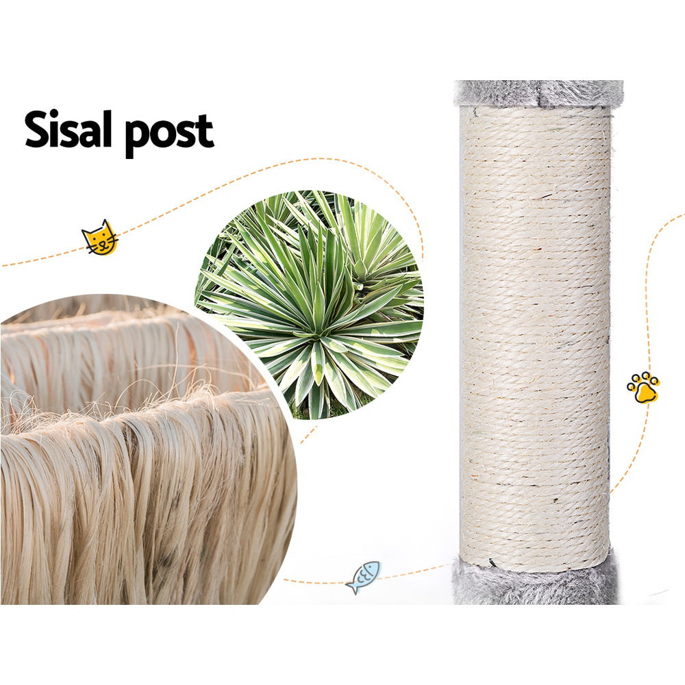 i.Pet Cat Tree Tower Scratching Post Scratcher 143cm Condo House Trees Grey Pet Care > Cat Supplies > Cat Scratching Posts ipet