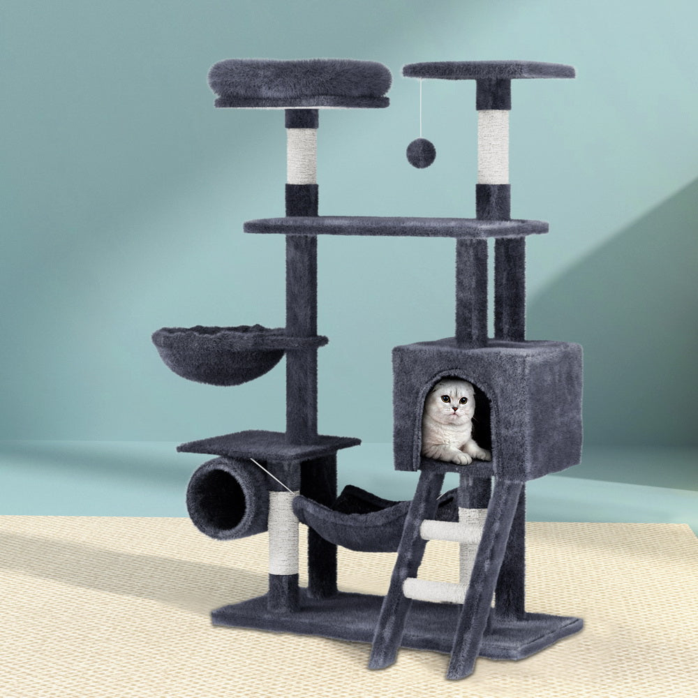 i.Pet Cat Tree 144cm Tower Scratching Post Scratcher Wood Condo Toys House Bed Pet Care > Cat Supplies > Cat Scratching Posts ipet