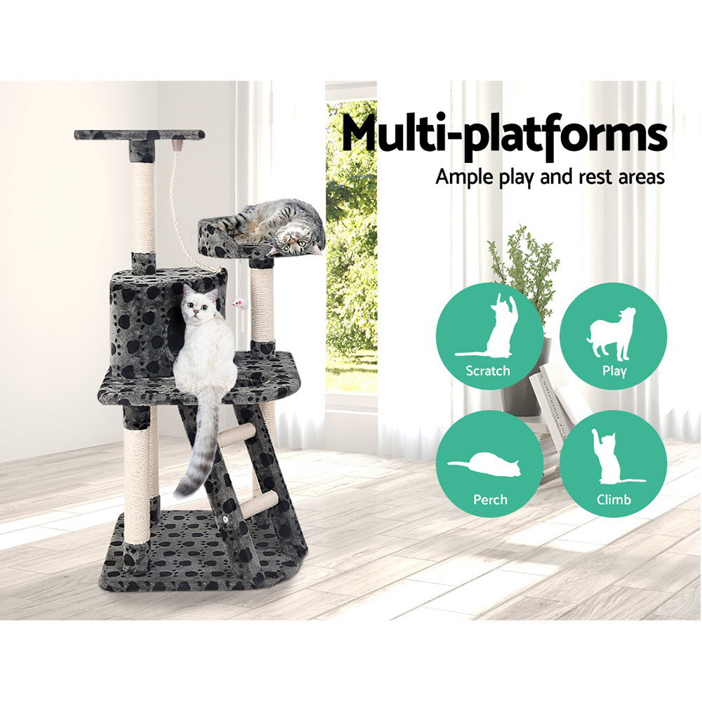 i.Pet Cat Tree 120cm Tower Scratching Post Scratcher Trees Bed Wood Condo Toys Bed Pet Care > Cat Supplies > Cat Scratching Posts Ipet