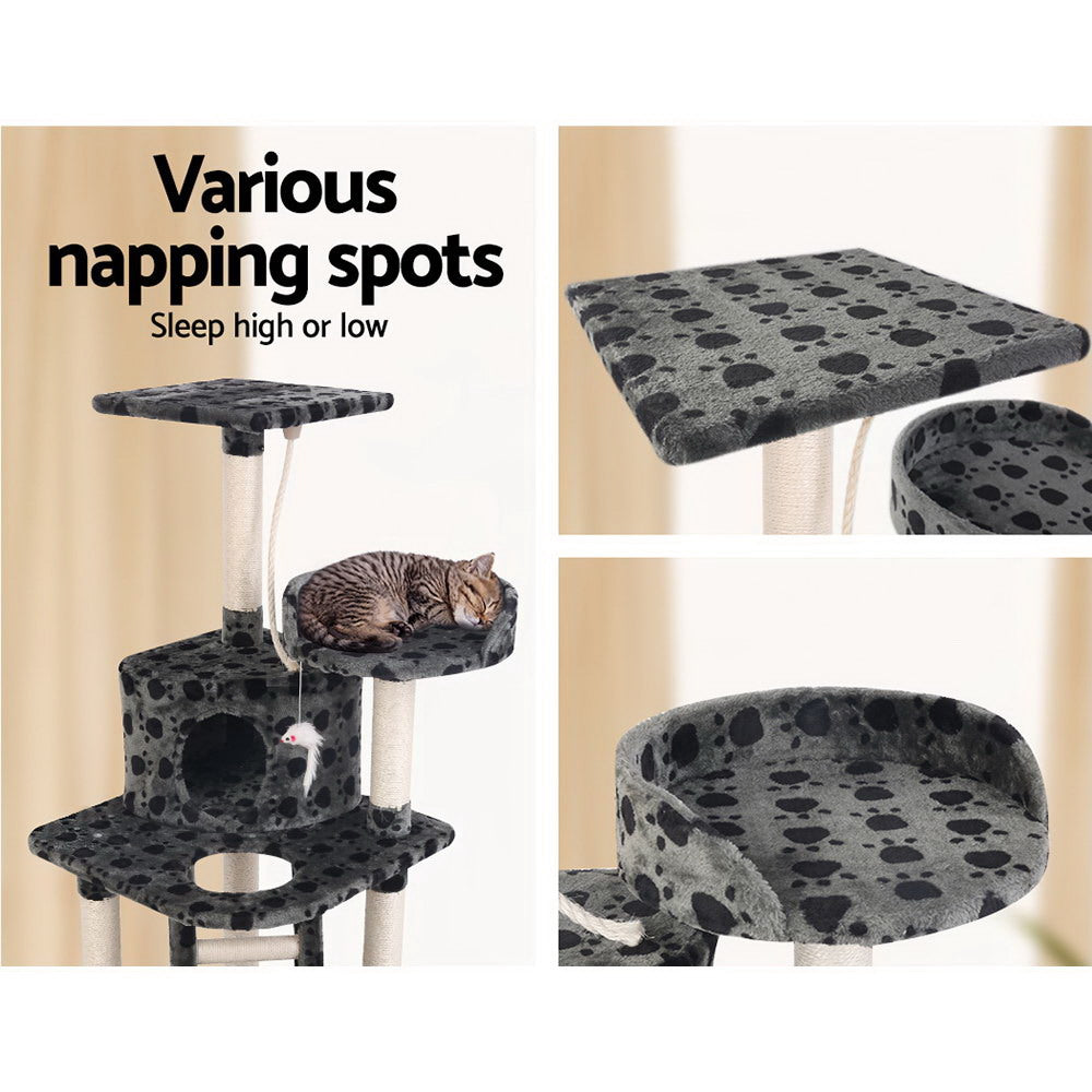 i.Pet Cat Tree 120cm Tower Scratching Post Scratcher Trees Bed Wood Condo Toys Bed Pet Care > Cat Supplies > Cat Scratching Posts Ipet