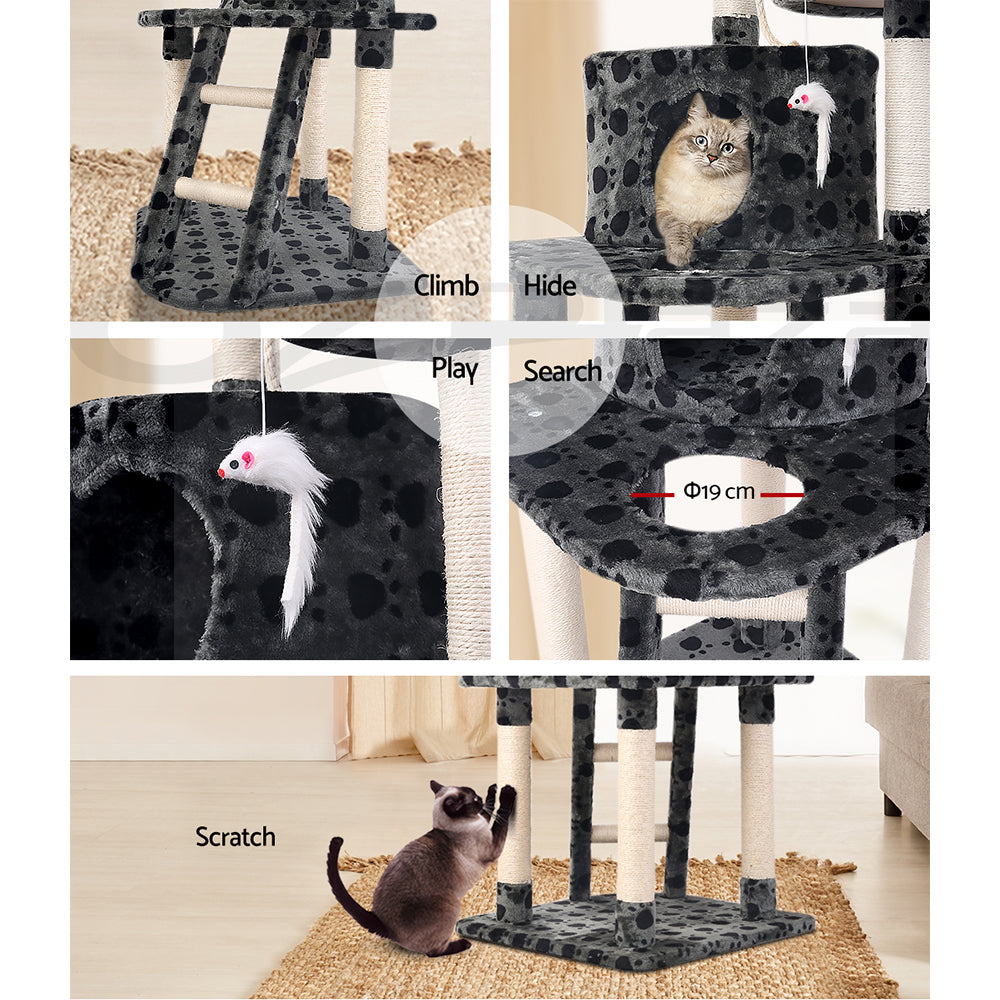 i.Pet Cat Tree 120cm Tower Scratching Post Scratcher Trees Bed Wood Condo Toys Bed Pet Care > Cat Supplies > Cat Scratching Posts Ipet