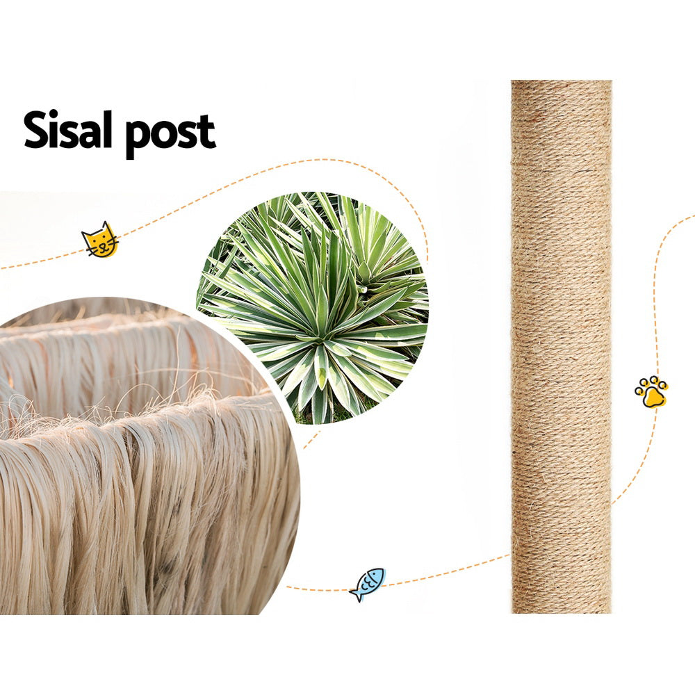 i.Pet Cat Tree 141cm Tower Scratching Post Scratcher Wood Bed Condo Toys House Ladder Pet Care > Cat Supplies > Cat Scratching Posts ipet