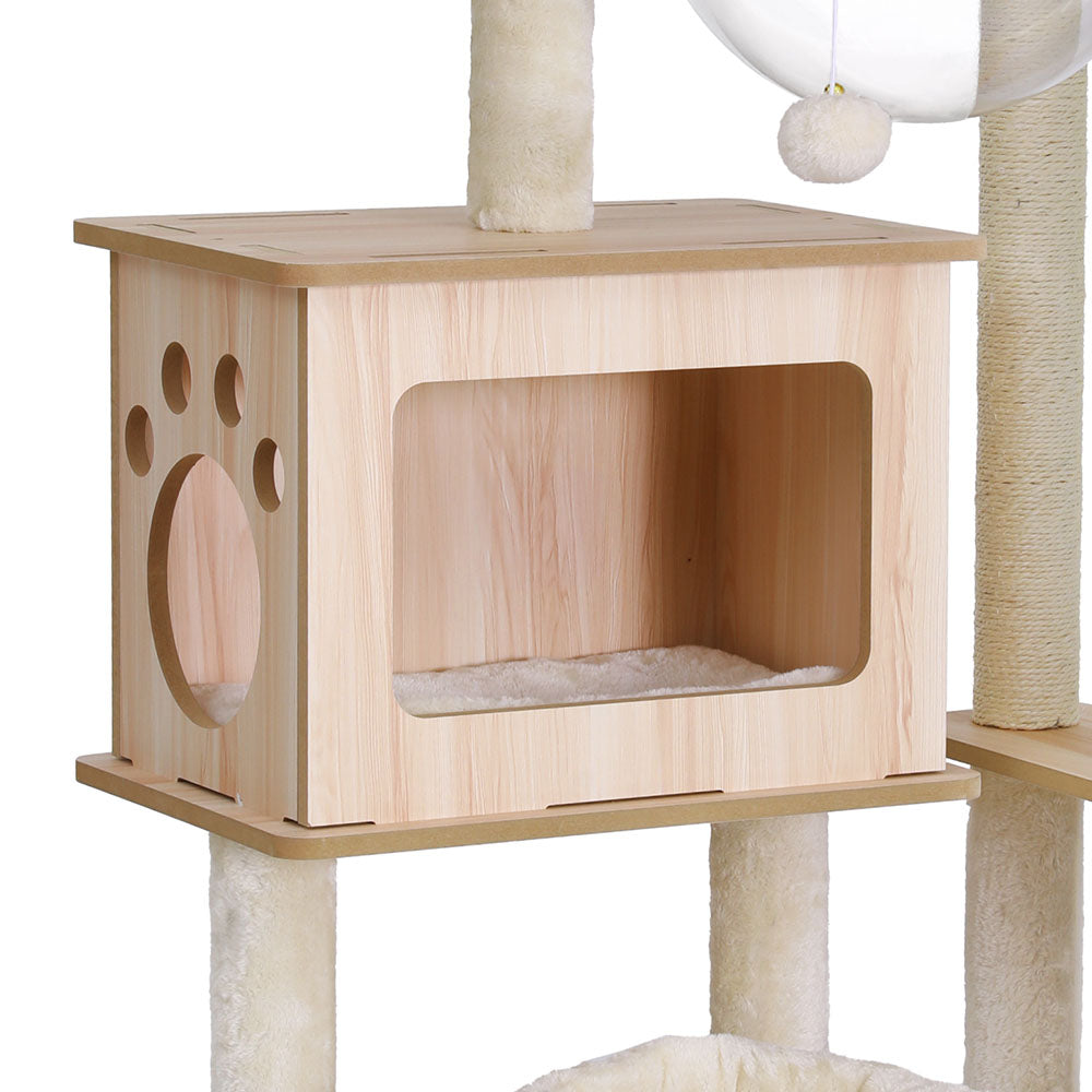 i.Pet Cat Tree Tower Scratching Post Scratcher 142cm Wood Bed Condo House Pet Care > Cat Supplies > Cat Furniture ipet