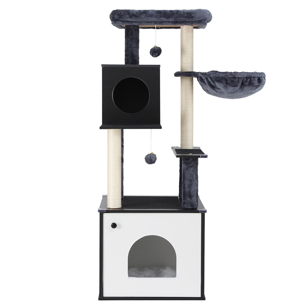 i.Pet Cat Tree Tower Scratching Post Scratcher 144cm Wood Bed Condo House Cabinet Pet Care > Cat Supplies > Cat Scratching Posts ipet