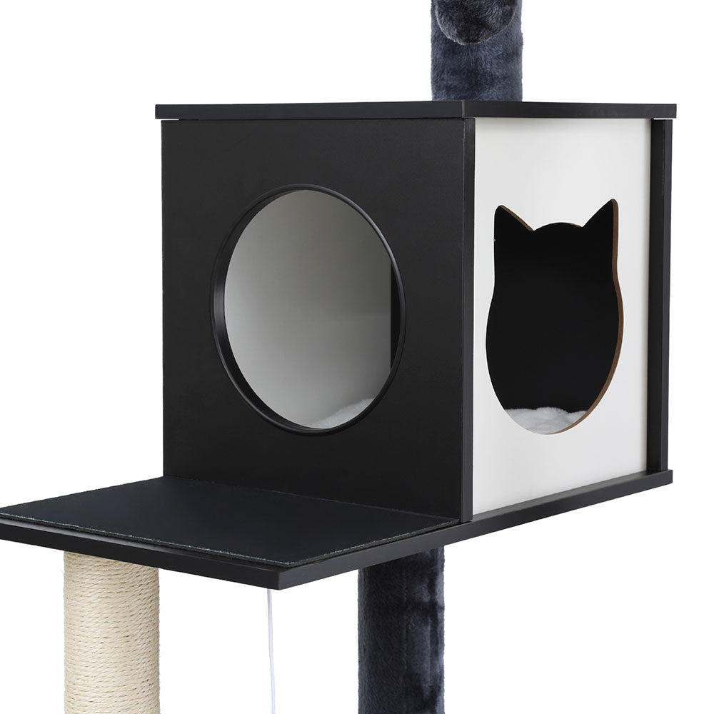 i.Pet Cat Tree Tower Scratching Post Scratcher 144cm Wood Bed Condo House Cabinet Pet Care > Cat Supplies > Cat Scratching Posts ipet