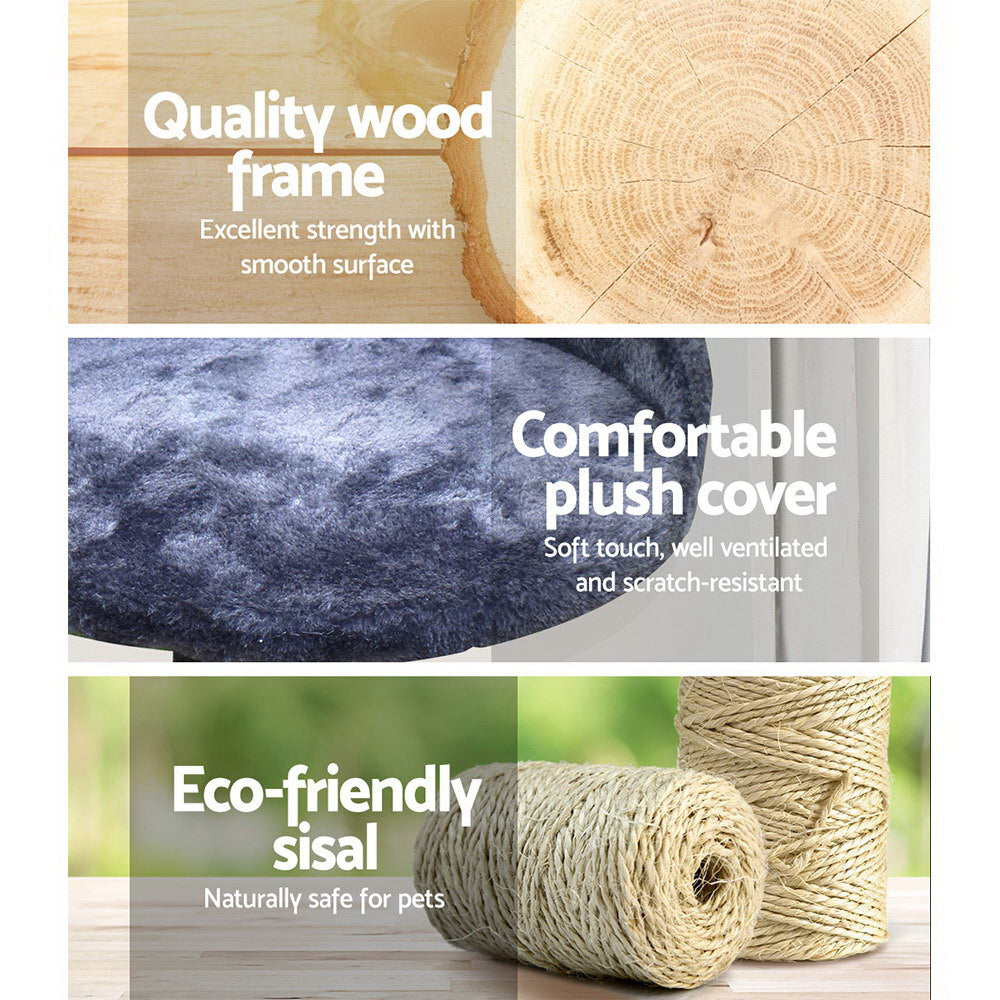 i.Pet Cat Tree 100cm Scratching Post Scratcher Tower Wood Condo House Trees Bed Pet Care > Cat Supplies > Cat Scratching Posts ipet