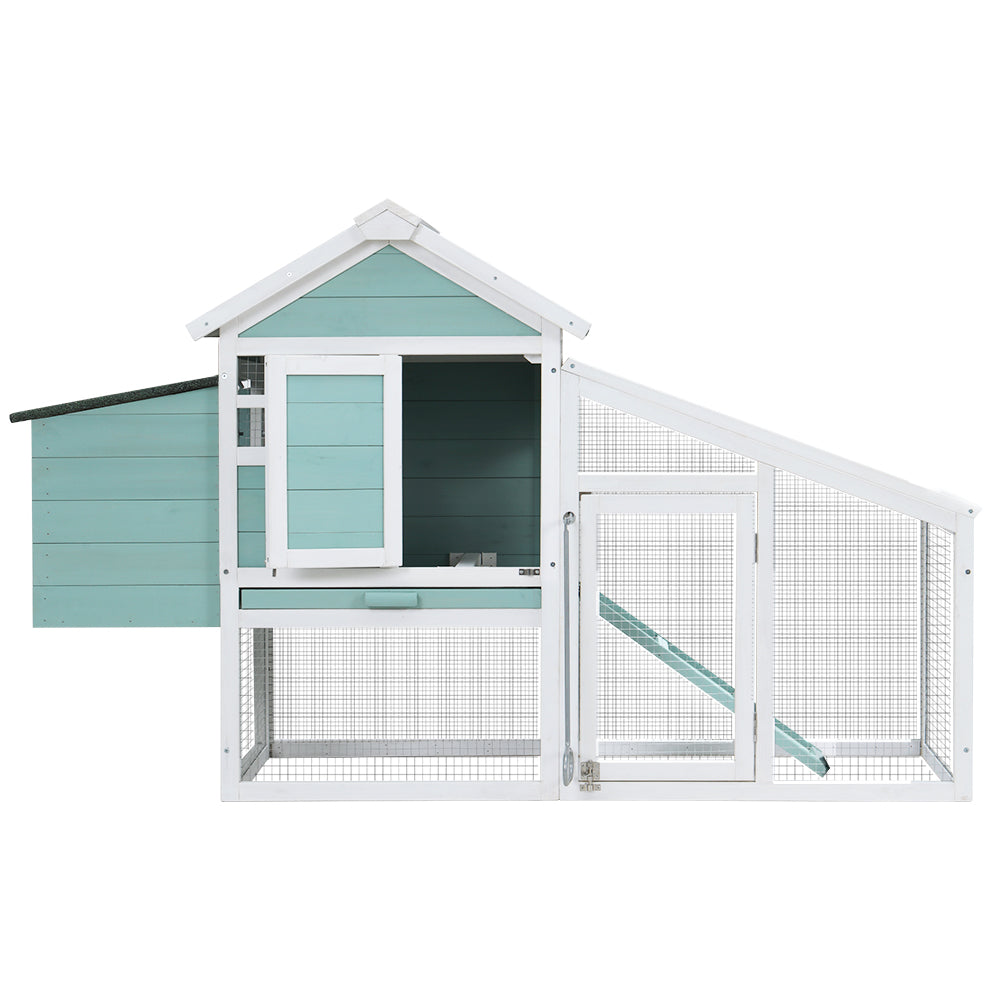 i.Pet Chicken Coop Rabbit Hutch 150cm x 60cm x 93cm Large House Run Cage Wooden Outdoor Bunny Pet Care > Coops & Hutches > Small Animal Habitats & Cages Woofy and Whiskers