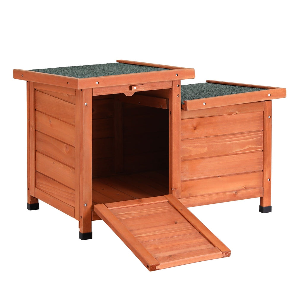 i.Pet Outdoor Cat House Rabbit Hutch Wooden Shelter Indoor Cat House Outdoor Condo Small Enclosure Pet Care > Coops & Hutches > Small Animal Habitats & Cages Ipet