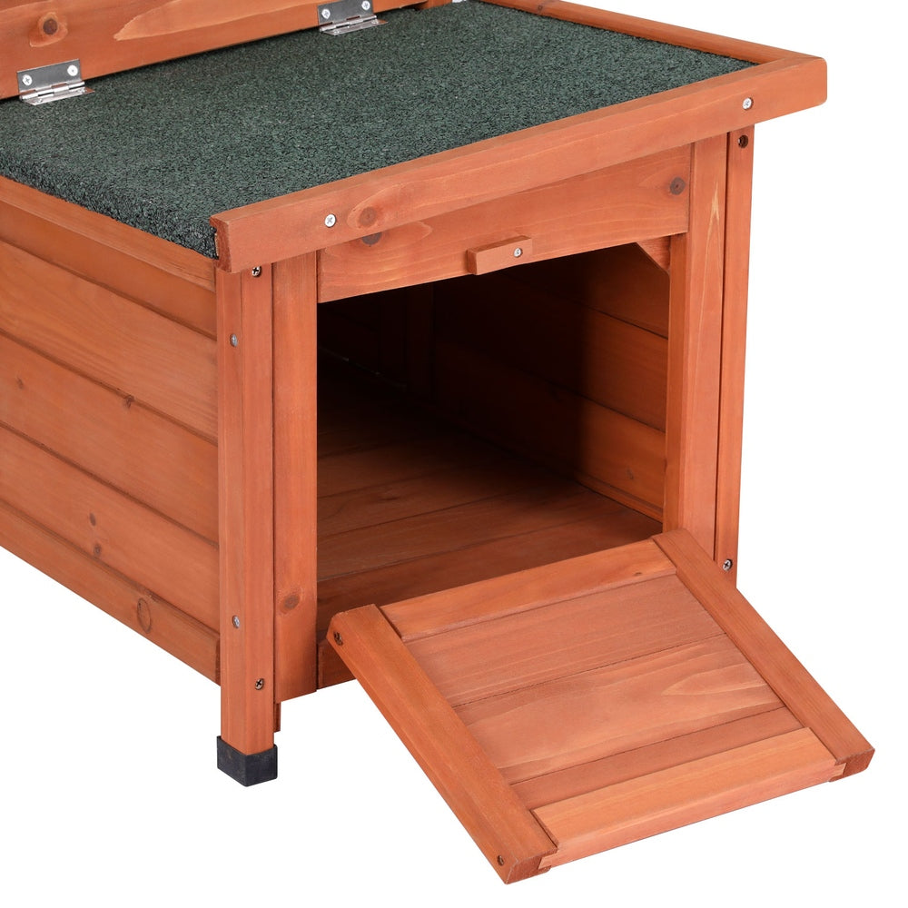 i.Pet Outdoor Cat House Rabbit Hutch Wooden Shelter Indoor Cat House Outdoor Condo Small Enclosure Pet Care > Coops & Hutches > Small Animal Habitats & Cages Ipet