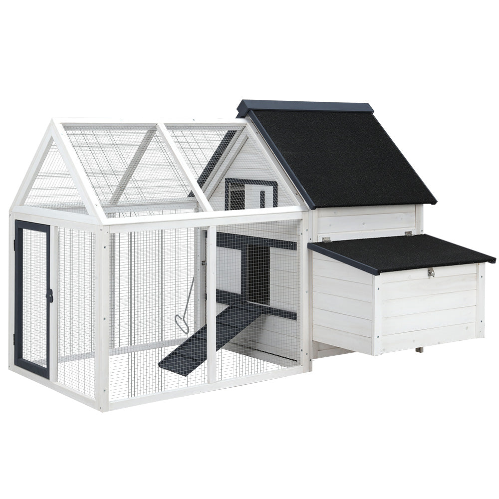 i.Pet Chicken Coop Rabbit Hutch 166cm x 120cm x 112cm Large House Run Cage XL Bunny Wooden Pet Care > Coops & Hutches > Small Animal Habitats & Cages Woofy and Whiskers