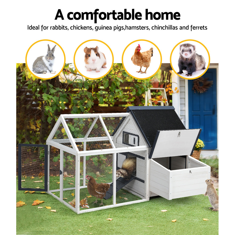 i.Pet Chicken Coop Rabbit Hutch 166cm x 120cm x 112cm Large House Run Cage XL Bunny Wooden Pet Care > Coops & Hutches > Small Animal Habitats & Cages Woofy and Whiskers