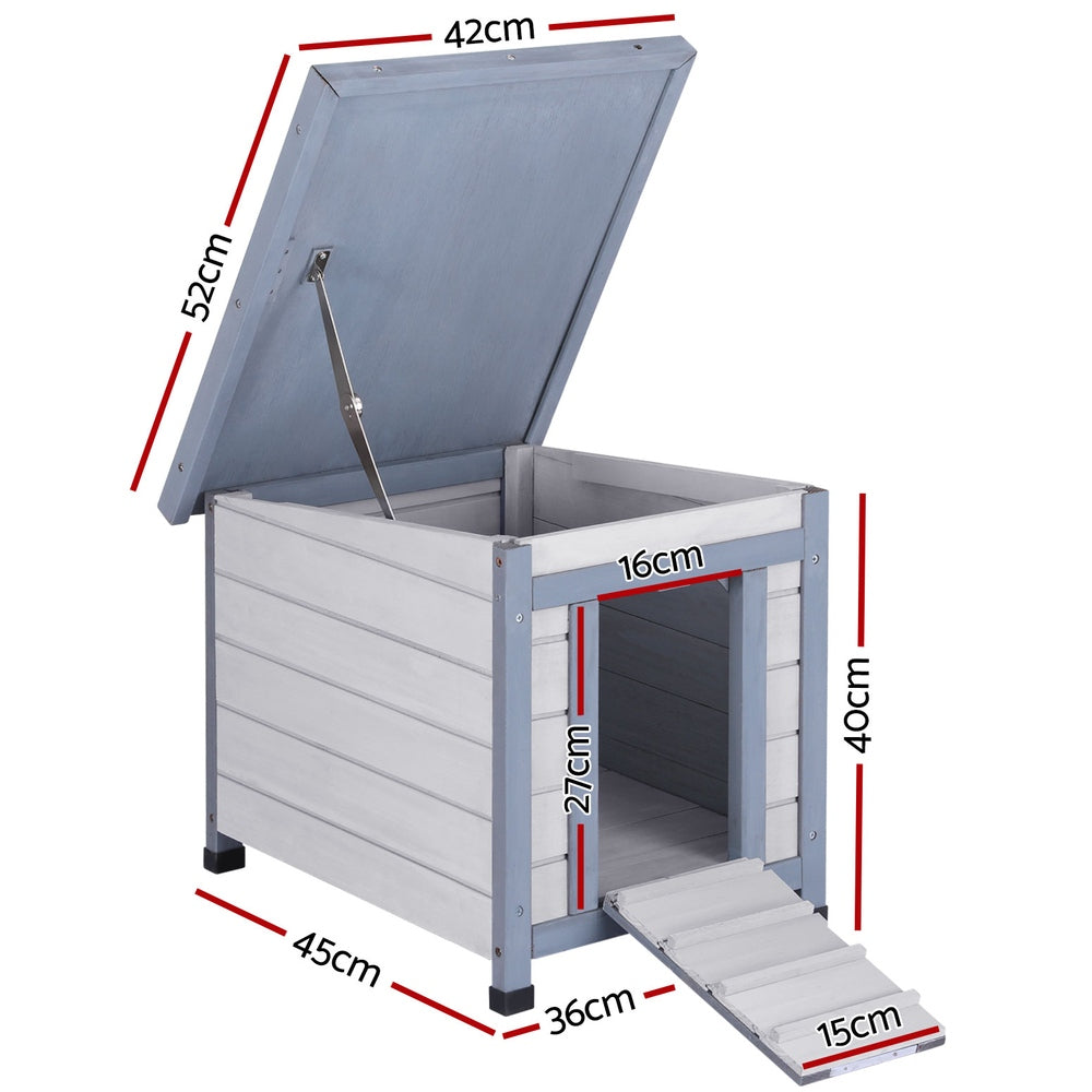 i.Pet Outdoor Cat House Rabbit Hutch Wooden Shelter Condo Small Enclosure Indoor Cat House Outdoor Pet Care > Coops & Hutches > Small Animal Habitats & Cages ipet