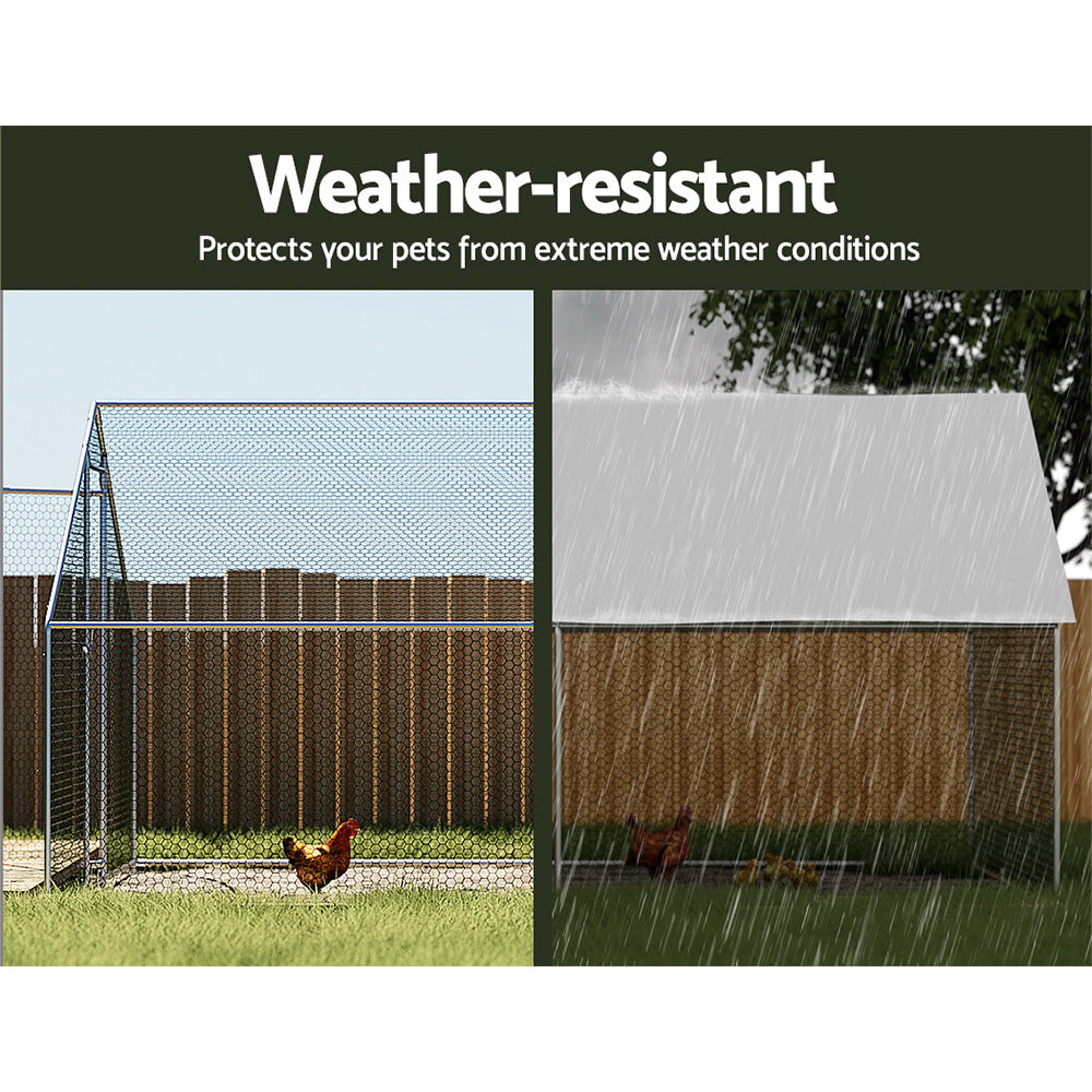 i.Pet Chicken Coop Cage 3x6x2m Galvanised Steel Pet Care > Coops & Hutches > Coop & Hutch Accessories ipet