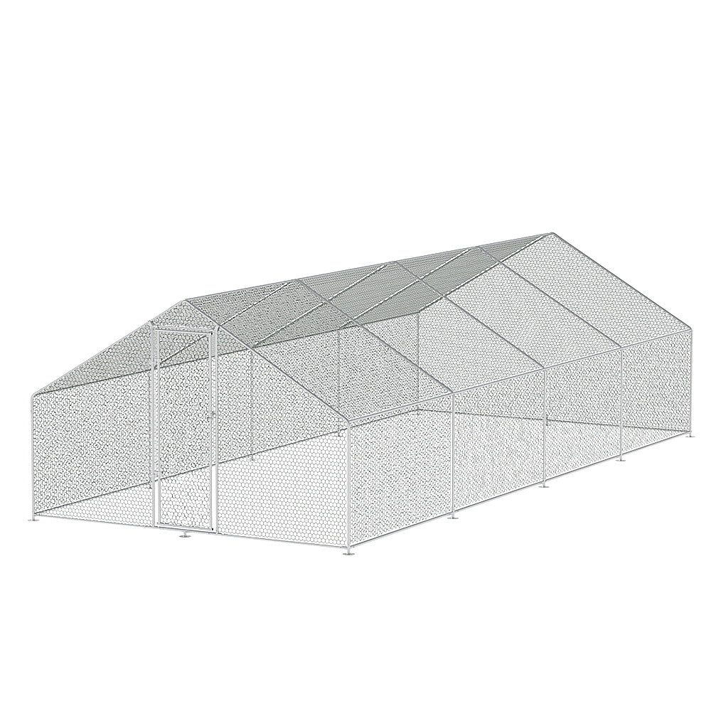 i.Pet Chicken Coop Cage 3x8x2m Galvanised Steel Pet Care > Coops & Hutches > Coop & Hutch Accessories ipet