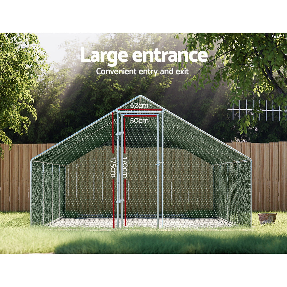 i.Pet Chicken Coop Cage 3x8x2m Galvanised Steel Pet Care > Coops & Hutches > Coop & Hutch Accessories ipet