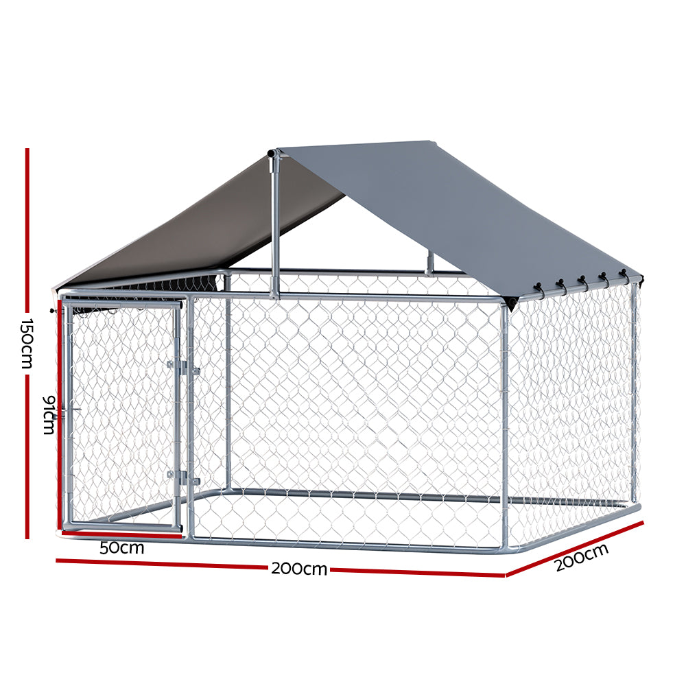 i.Pet Dog Kennel Large House XL Pet Run Cage Puppy Outdoor Enclosure With Roof Pet Care > Dog Supplies > Dog Kennels Woofy and Whiskers